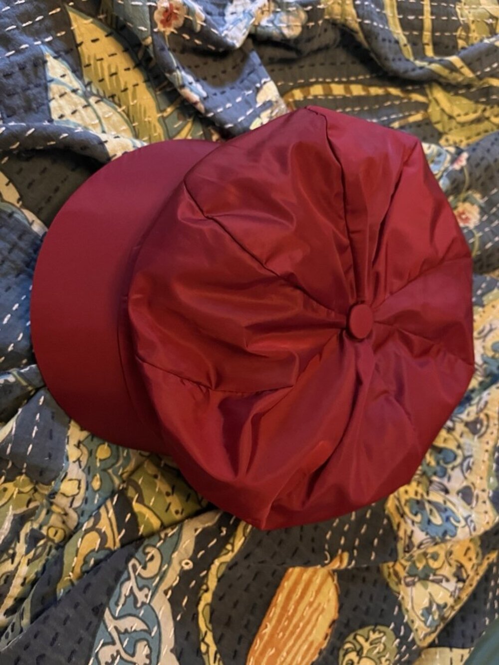 Newsboy Cap Solid Eggplant Purple Red Italy Hat Fall Trends